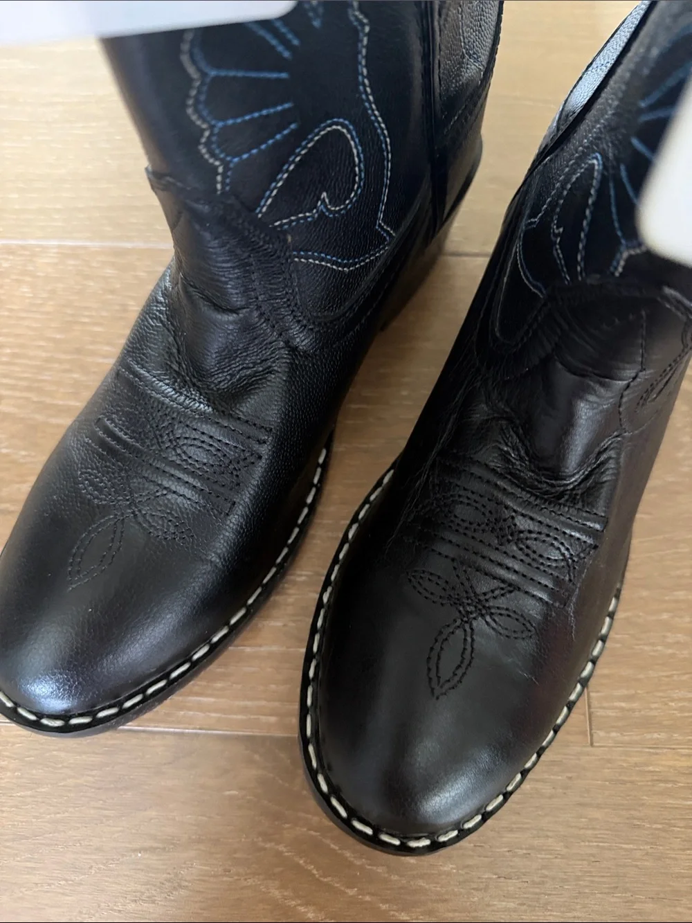 NWT Masterson Boot Company RB2001C Classic Black Western Youth Boots - Size 2.5